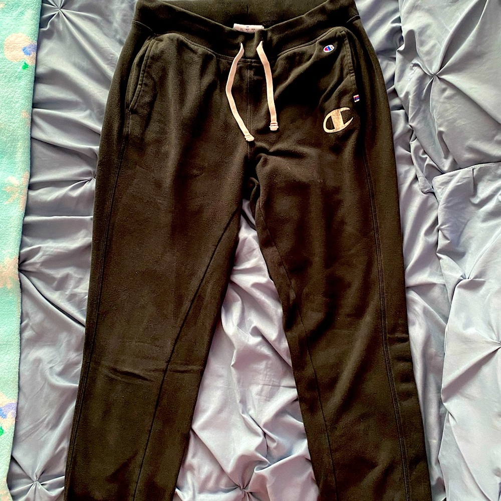 Women’s Black Champion Joggers, Size Medium